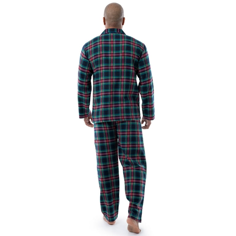 Fruit of the Loom Men s Plaid Flannel Top and Bottom Pajama Set Sizes S 5XL Walmart