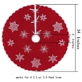 thumbnail image 2 of Falda para árbol de Navidad con bordado de copos de nieve de Simhomsen, color rojo, 2 of 4