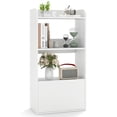 thumbnail image 1 of Gymax Bookcase w/ Drawer 3-Tier Open Shelf Anti-Toppling Kits for Living Room White, 1 of 9