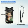 thumbnail image 7 of SEANATIVE Men Women Crossbody Cell Phone Purse Universal Mobile Phone Bag Purse with Shoulder Strap Bag Pouch Fits Most Smartphones for Travel, Beach, Reindeer Christmas Tree Snowflake Star Black, 7 of 7