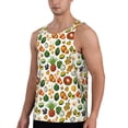 thumbnail image 2 of Gukieu Lemon Fruits Vegetables Print Men's Quick Dry Fitness Vest, Round Neck Sleeveless Fitness Bodybuilding Top-Small, 2 of 7