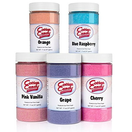 Cotton Candy Floss in 5 Flavor Sugar Pack by Cotton Candy