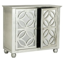 SAFAVIEH Havana Geometric Glam 2 Tier Storage Chest, Silver Leaf