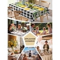 thumbnail image 5 of Lemon Table Cloth, Farmhouse Summer Botanical Fruit Black White Plaid Waterproof Tablecloth for Rectangle Tables, Reusable Washable Fabric Table Cover for Restaurant Kitchen Dining Tables 54"x108", 5 of 6