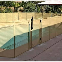 WaterWarden 4' x 30" Inground Pool Safety Gate, Self-Closing, Beige
