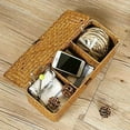 thumbnail image 5 of YWJLQH Basket with Lid Toiletry Stationery Sundries Toy Holder Container 3 Grids for Desktop Living Room Decor, 5 of 9