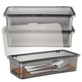 thumbnail image 4 of PENGXIANG 3 Pcs Flatware Plastic Trays with Lid Cutlery Organizer Silverware Countertop Storage Containers Boxes, 4 of 10