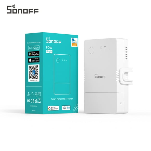 SONOFF POWR316 Smart WiFi Wireless Light Switch Works with Alexa Google Home Assistant, Universal DIY Module for Smart Home, with Energy Monitoring