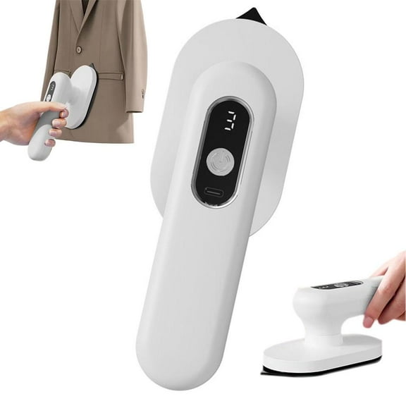 Portable Cordless Iron, USB-C Fast Charge & 60 Mins Runtime, Mini Travel Steamer for Clothes with Fast Heating Home Office Travel Essential, White