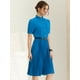 thumbnail image 3 of Vestido camisero Allegra K Azul Brillante Midi XL, 3 of 5
