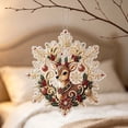 thumbnail image 5 of Christmas Pearl Suncatcher Kit Diy Assembled Ornament 1Pc- Acrylic Snowflake Shape Board With Metal Chain And Dimensional Pearls For Holiday Window Display, 5 of 6