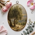 thumbnail image 7 of Canvas Wall Art landscape olive trees palestine olives Oval Framed Canvas Prints Vintage Wall Hanging Decor for Home Bathroom Decorations Gift for Mom Women 8.6"x11.4", 7 of 7
