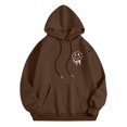 thumbnail image 1 of WILLBEST Sudaderas para Hombre, Sudadera con Capucha y Hombros Descubiertos con Estampado De Cara para Hombre, Sudadera Informal Holgada, Cómoda y A La Moda Grande, 1 of 3
