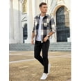 thumbnail image 5 of ELESOL Mens Flannel Shirts Long Sleeve Plaid Shirt Jacket Button Down Shirt, 5 of 8