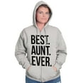 thumbnail image 3 of Best Aunt Ever Cute Favorite Auntie Zip Hoodie Sweatshirt Women Brisco Brands M, 3 of 6