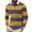Orange, variant on Stamzod Casual Shirts for Men Fshion Strip Printing Turndown Long Sleeve Shirt Men Clothing Brown XXL