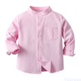 thumbnail image 2 of Fozruso Boy's Collared Dress Shirts Long Sleeve Button Up Shirts for Kids School Daily Casual, 2 of 5