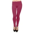 thumbnail image 1 of Vivian's Fashions Extra Long Leggings - Cotton, Misses Size (Burgundy, 6X), 1 of 3
