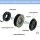thumbnail image 4 of Kit de embrague del compresor de aire acondicionado para Ford Explorer Flex 2013-2019 para Ford Police Interceptor Taurus para Lincoln MKS MKT MKZ para 7SBH17C Embrague del compresor AC No.198342, 4 of 8