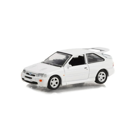 1995 Ford Escort RS Cosworth, Diamond White - Greenlight 30379/48 - 1/64 Scale Diecast Car