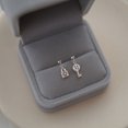 thumbnail image 2 of Pendientes de plata de ley 925 auténtica para mujer, aretes con cierre de Llave de Oro de 14K, joyería para Piercing, venta al por mayor, 2 of 2