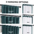thumbnail image 5 of Half Price Drapes Signature Everglade Teal Velvet Blackout Curtains for Bedrooms(1 Panel), 50WX 96L, 5 of 11