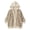 Beige, variant on Womens Leopard Print Hooded Cardigan Open Front Button Knit Sweater Coat Loose Drop Shoulder Long Sleeve Casual Outerwear