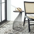 thumbnail image 6 of Homebeez Round Side Table,Small End Table,Coffee Table with Metal Frame,Night Stands for Bedrooms,Black, 6 of 7
