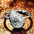 thumbnail image 4 of solitaire jewels 2.25CT Bezel Set Pear Moissanite Engagement Ring For Women, 18K White Gold, 4 of 7