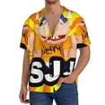 thumbnail image 7 of Lsque Sml Jeffy print Men's Cuban Collar Short Sleeve Shirt Summer Beachwear Casual Button Down Fashionable Vacation Leisure Shirt-3X-Large, 7 of 7