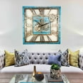 thumbnail image 5 of THE GEARS CLOCK Wall Clock with Real Moving Gears AM-LI_ 24 in Square Ocean-Blue, 5 of 10