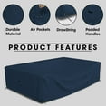thumbnail image 6 of Covers & All Patio Sectional Sofa set cover - Heavyduty 12 Oz. Waterproof, Durable Outdoor Furniture Table & Chair set cover with Airpockets & Drawstring (90"W x 64"D x 28"H, Blue), 6 of 8