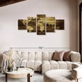thumbnail image 2 of Elephant Stock Dark Wood World Map Wall Art - Horizontal Multi Panel Canvas - Living Room Wall Decor - Map Multi Panel - Brown And Black Decor - 80" x 36", 2 of 8