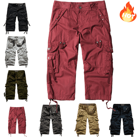 Mifsaly Mens Shorts Cargo Dressy Casual Outdoor Hiking Shorts Plus Size Workout Camping Short Pant with Pockets Fashion Summer Outfits XXXL