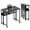 Black, variant on Mobile Folding Desk with Storage Shelf, 24.8 Inch Rolling Computer Table Space Saving Writing Desk for Home Office, Couch Side, White
