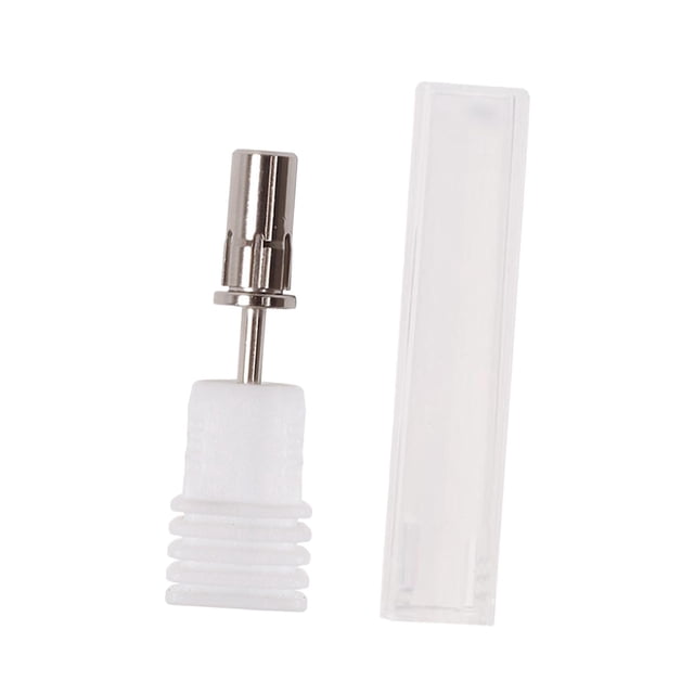 Broca para uñas, bandas de lijado para uñas, herramienta de manicura y pedicura, brocas para uñas de eje Premium para uñas de Gel acrílico, lima eléct Plata