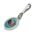 thumbnail image 2 of Happy Ferret Antiqued Oval Charm Clothes Purse Suitcase Backpack Zipper Pull Aid, 2 of 3