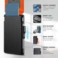 thumbnail image 3 of Clip para billetes Wallet Umoven, delgado, de piel, con bloqueo RFID, 3 of 6