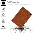 thumbnail image 3 of Allytech Smart Case for Fire HD 10(11th Gen 2021), Fire HD 10 Plus Cover 2021, Vegan PU Leather Anti-Shock Multi-Angle Stand Back Shell Auto Wake Sleep Wallet Case for Fire HD 10.1 inch 2021, Brown, 3 of 7