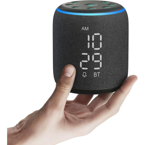 Sound Machine Alarm Clock for Kids, Portable Sound Machine for Sleep Friendly, Small Rechargable Bluetooth Alarm Clock for Travel, Glow Night Light for Bedroom Nursery Travel Dorm Bedside