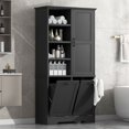thumbnail image 5 of Tall Bathroom Storage Cabinet with Doors, Drawers and Tilt-Out Laundry Hamper, 5 of 7