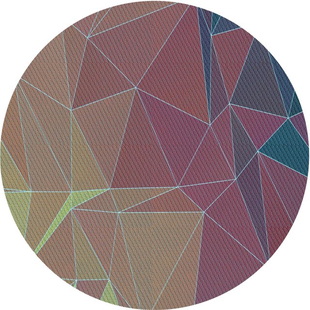 Ahgly Company Tapis d'Intérieur Lavables à la Machine, Ronds, Transitionnels, Rose, Poussière, Violet, 6' Ronds