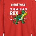 thumbnail image 3 of Toy Story - Christmas Saurus Rex - Toddler And Youth Long Sleeve Graphic T-Shirt, 3 of 5
