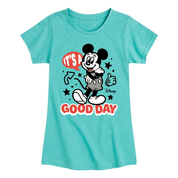 Disney - Mickey & Friends - It's a Good Day - Toddler And Youth Girls Short Sleeve Graphic T-Shirt