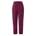 thumbnail image 5 of Diufon Women's Double Faced Fleece Pajama Pants Casual Solid Color Lounge Pants Comfortable Wide Leg Pants, 5 of 7