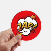 Boom Exclamation Zap Sticker Round 4inch Wall Suitcase Laptop Decal 8pcs