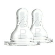 Dr. Browns Natural Flow Preemie Flow Narrow Baby Bottle Silicone Nipple, Slowest Flow, 0m+, 100% Silicone Bottle Nipple, 2-Pack