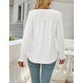 thumbnail image 5 of Womens Shirts Lace Top Casual Long Sleeve V Neck Shirts for Womens Puffed Puffed Sleeves Tops for Womens Cogild, 5 of 6