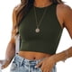 thumbnail image 2 of Camiseta Sin Mangas Básica, Camiseta Elástica Sin Mangas Para Mujer, Informal, Color Liso, Transpirable Para Fiesta Para Mujer, 2 of 5