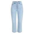 thumbnail image 6 of Time and Tru Women's High Rise Button Fly Cropped Jeans, 26.5" Inseam, Sizes 0-22, 6 of 6